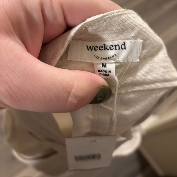 Weekend Los Angeles Women's Linen Blend Oatmeal Blazer Shorts Set ~ Medium ~ NWT - Picture 5 of 5